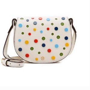 Tory Burch Confetti Mini Saddle Bag Crossbody